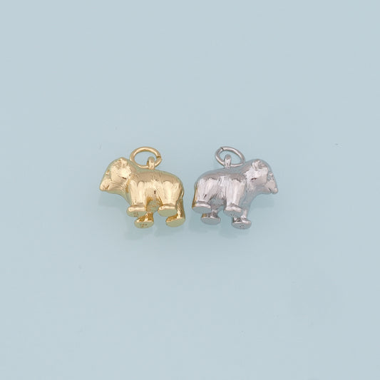 Gold Bear Charms,18K Gold Filled Bear Pendant, Cute Bear Charm Bracelet Necklace for DIY Jewelry Making Supply