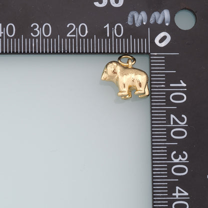 Gold Bear Charms,18K Gold Filled Bear Pendant, Cute Bear Charm Bracelet Necklace for DIY Jewelry Making Supply