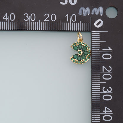 Gold Daisy Charms,18K Gold Filled Daisy Pendant,CZ Daisy Charm Bracelet Necklace for DIY Jewelry Making Supply