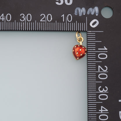 Gold Tiny Strawberry Charms,18K Gold Filled Strawberry Pendant,Fruit Charm Bracelet Necklace for DIY Jewelry Making Supply