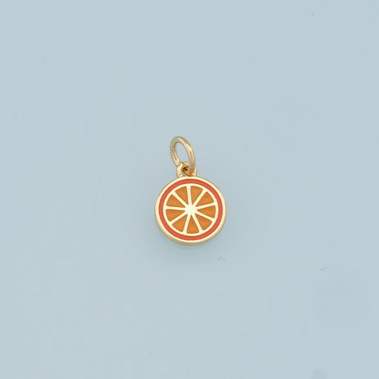 Gold Tiny Lemon Charms,18K Gold Filled Enamel Lemon Pendant,Fruit Charm Bracelet Necklace for DIY Jewelry Making Supply