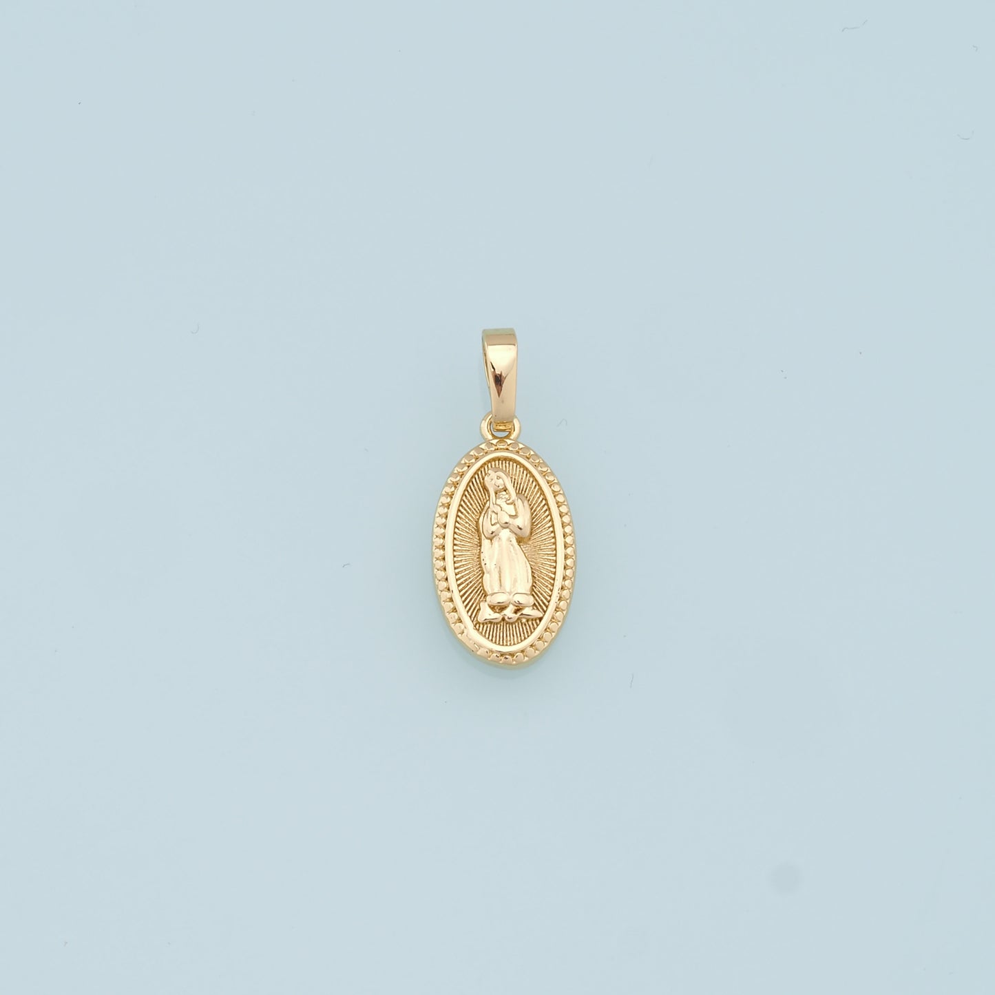 Gold Virgin Mary Charms,18K Gold Filled Virgin Mary Pendant,Religion Charm Bracelet Necklace for DIY Jewelry Making Supply