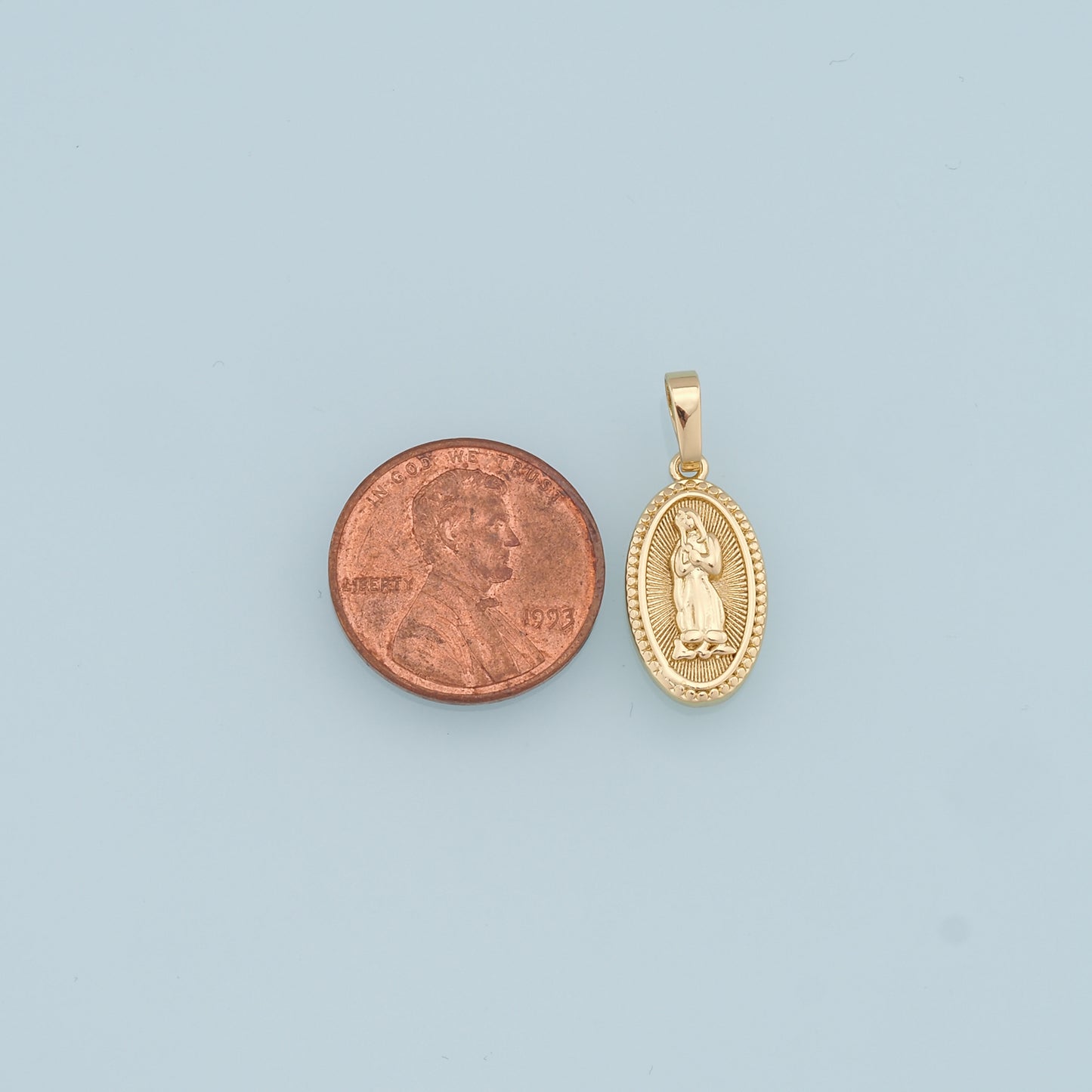 Gold Virgin Mary Charms,18K Gold Filled Virgin Mary Pendant,Religion Charm Bracelet Necklace for DIY Jewelry Making Supply