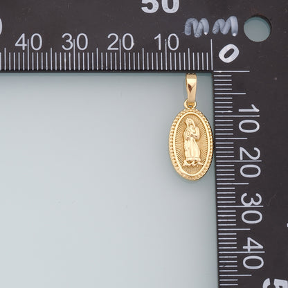 Gold Virgin Mary Charms,18K Gold Filled Virgin Mary Pendant,Religion Charm Bracelet Necklace for DIY Jewelry Making Supply