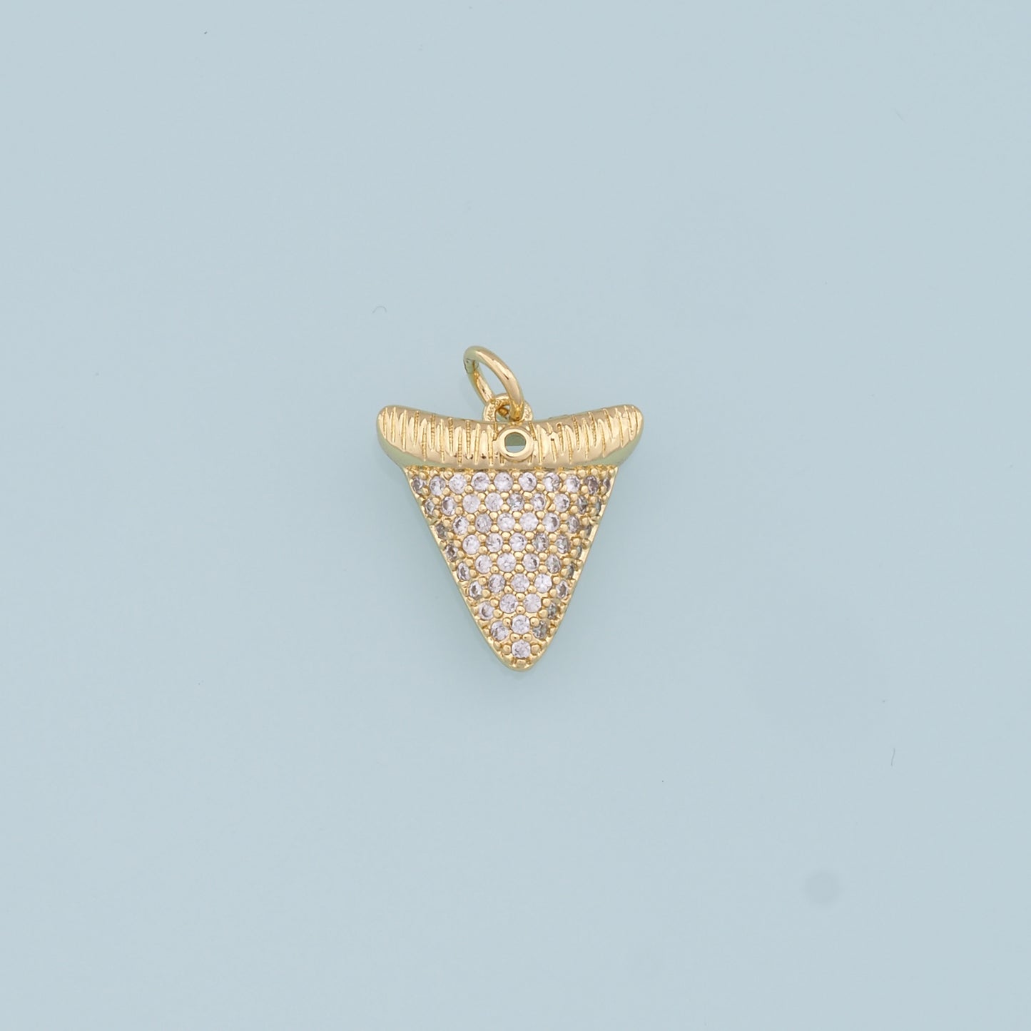 Gold Triangle Charms,18K Gold Filled Triangle Pendant,CZ Micro Pave Triangle Charm Bracelet Necklace for DIY Jewelry Making Supply