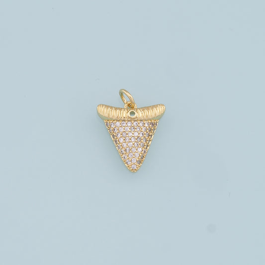 Gold Triangle Charms,18K Gold Filled Triangle Pendant,CZ Micro Pave Triangle Charm Bracelet Necklace for DIY Jewelry Making Supply