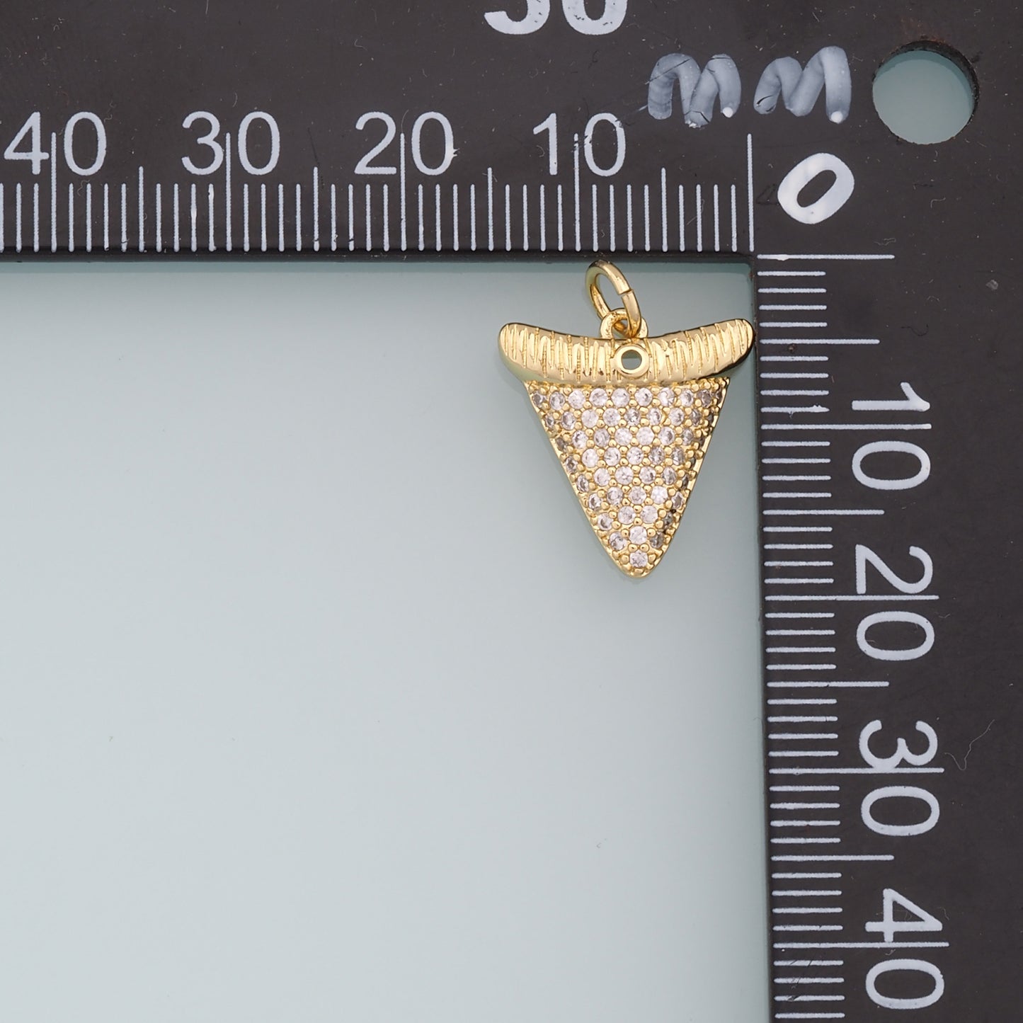 Gold Triangle Charms,18K Gold Filled Triangle Pendant,CZ Micro Pave Triangle Charm Bracelet Necklace for DIY Jewelry Making Supply