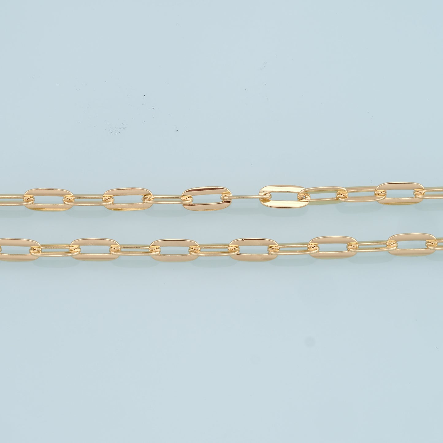 Gold Oval Chain,18K Gold Filled Rectangle Chain for Necklace Bracelet DIY Jewelry Making Supply 6.5x13.5mm