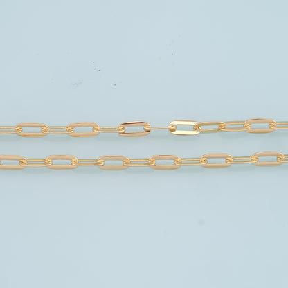 Gold Oval Chain,18K Gold Filled Rectangle Chain for Necklace Bracelet DIY Jewelry Making Supply 6.5x13.5mm