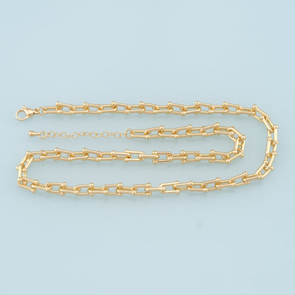 Gold Rectangle Chain,18K Gold Filled Rectangle for Necklace Bracelet DIY Jewelry Making Supply