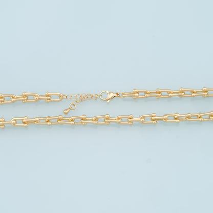 Gold Rectangle Chain,18K Gold Filled Rectangle for Necklace Bracelet DIY Jewelry Making Supply