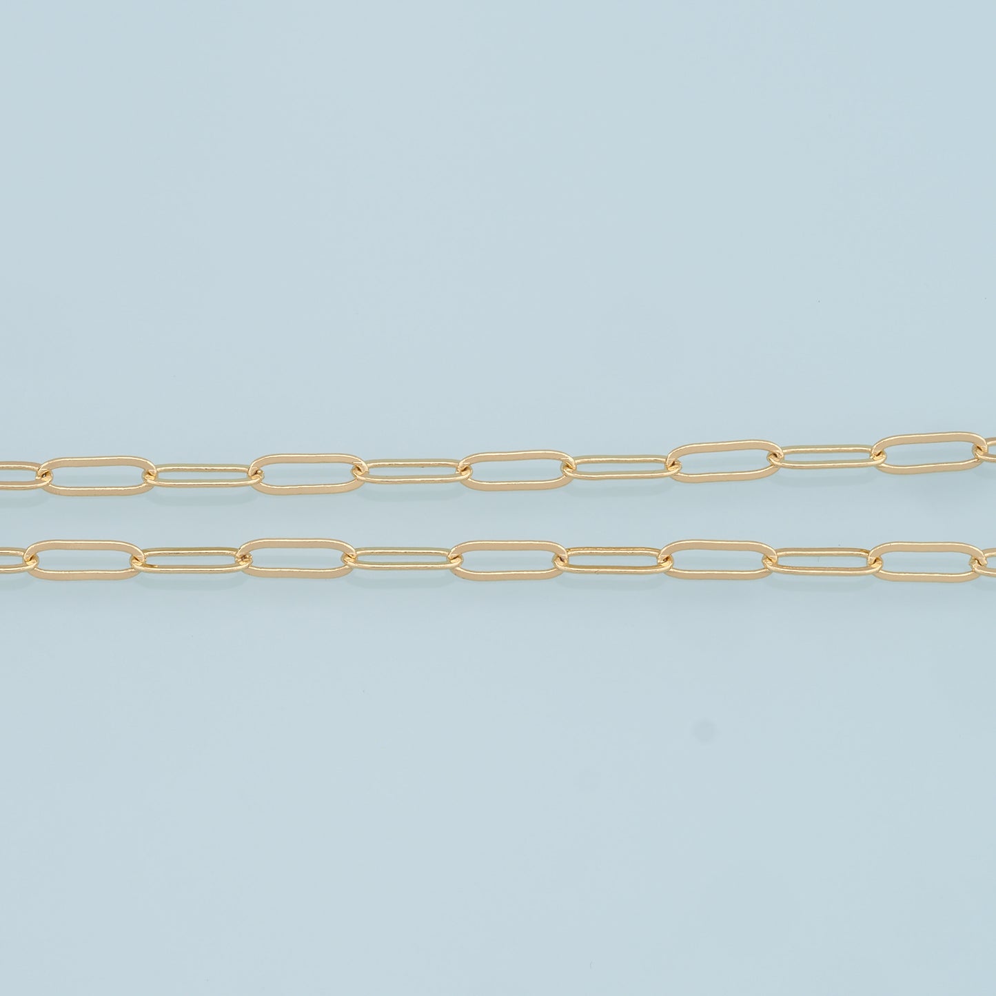 Gold Oval Chain,18K Gold Filled Rectangle Chain for Necklace Bracelet DIY Jewelry Making Supply 4X12mm