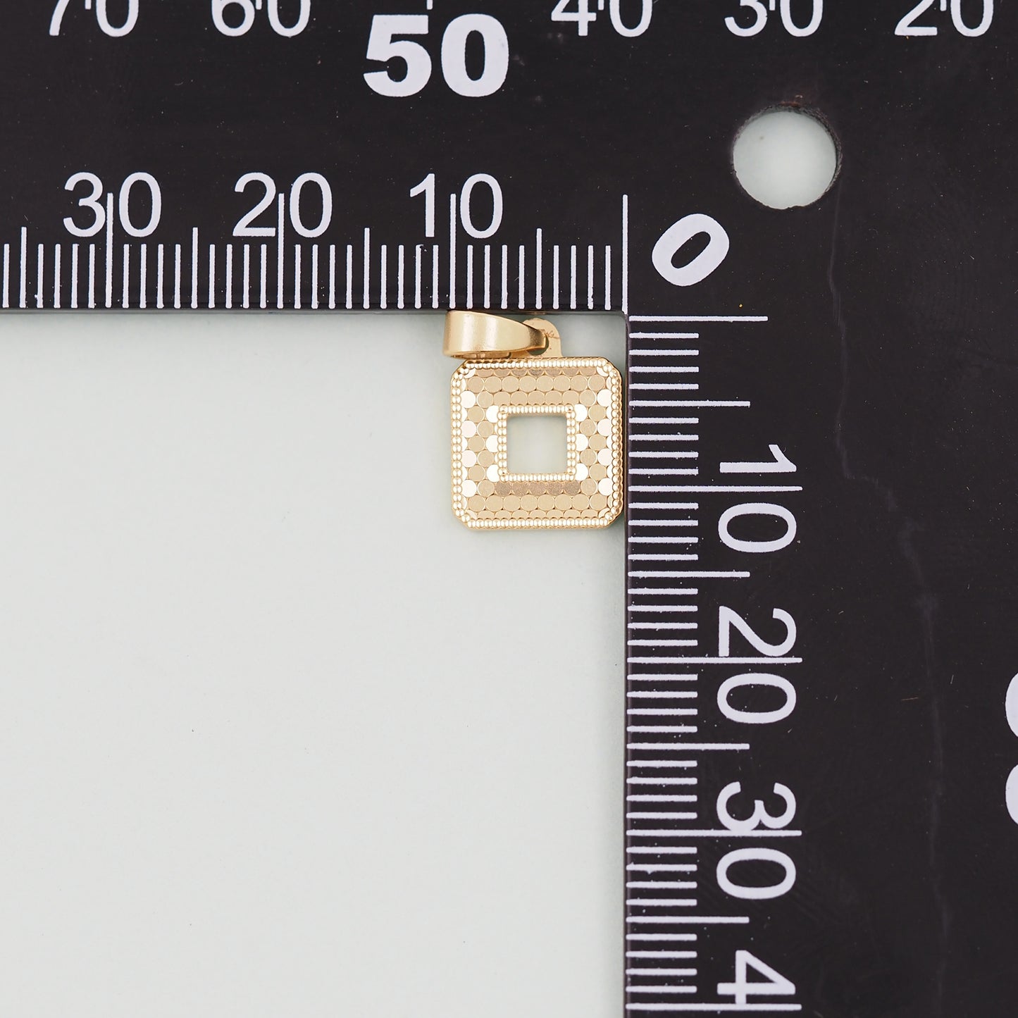 Gold square Charms,18K Gold Filled square Pendant,Stainless Steel square Charm Bracelet Necklace for DIY Jewelry Making Supply