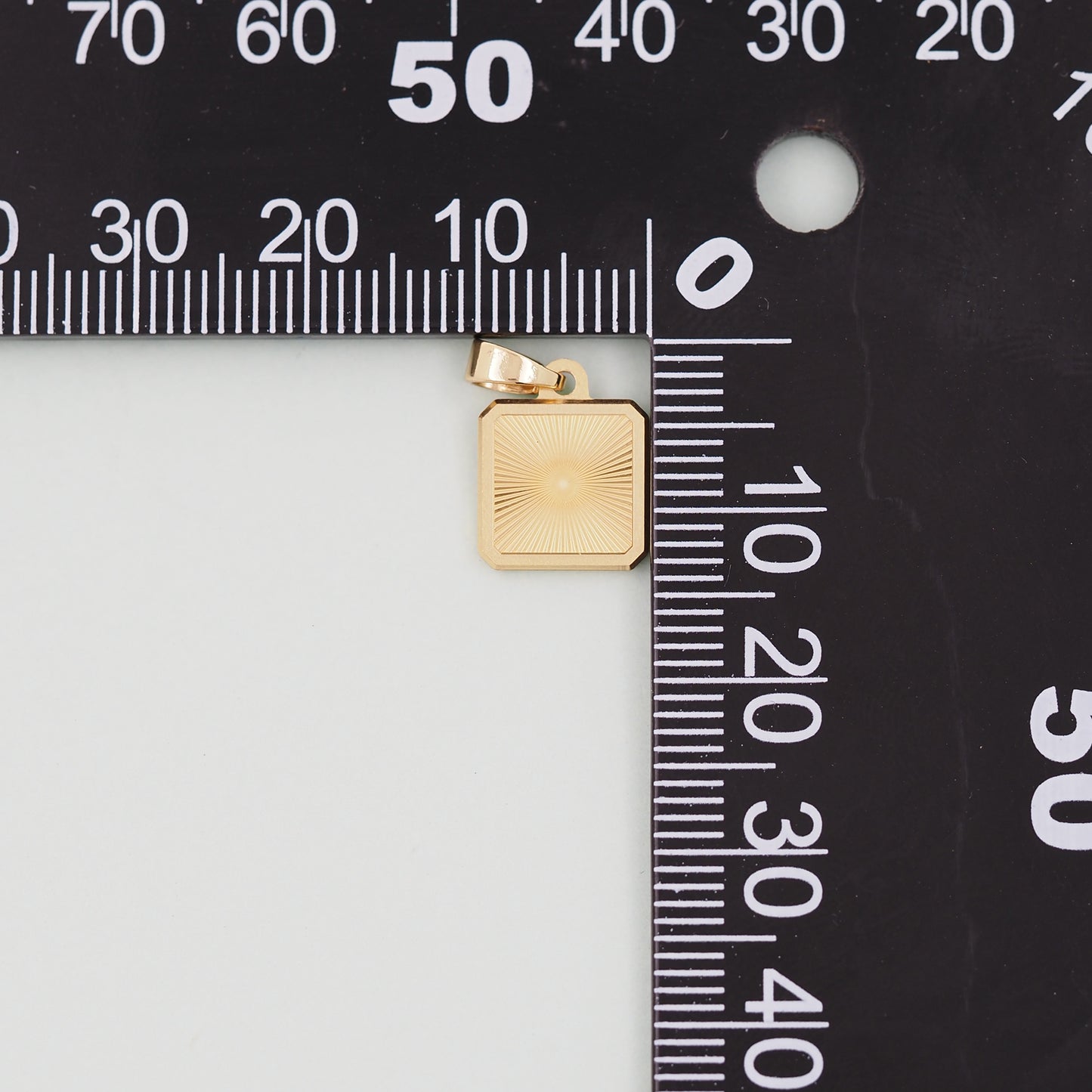 Gold square Charms,18K Gold Filled square Pendant,Stainless Steel square Charm Bracelet Necklace for DIY Jewelry Making Supply