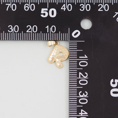 Gold letter Charms,18K Gold Filled letter Pendant,Stainless steel initial Charm Bracelet Necklace for DIY Jewelry Making Supply