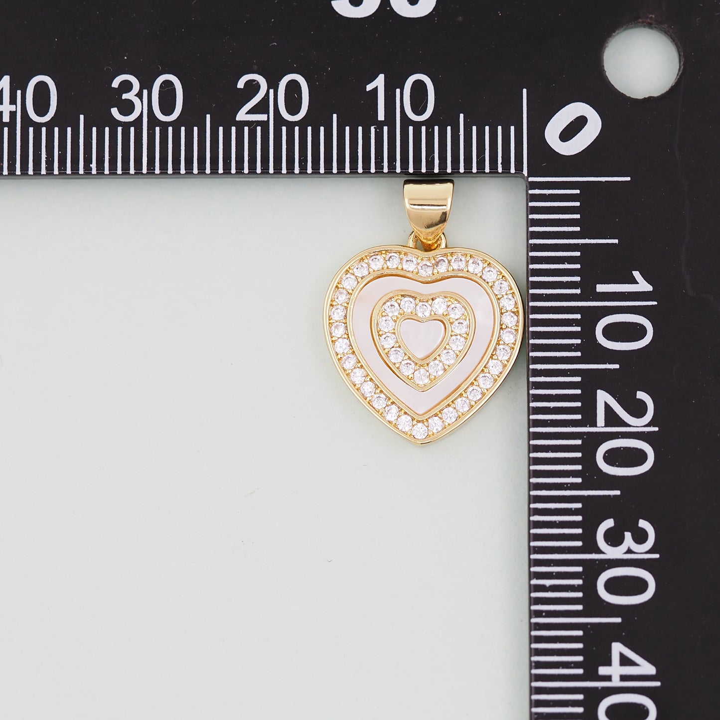 Gold Heart Charms,18K Gold Filled Heart Pendant,Heart Charm Bracelet Necklace for DIY Jewelry Making Supply