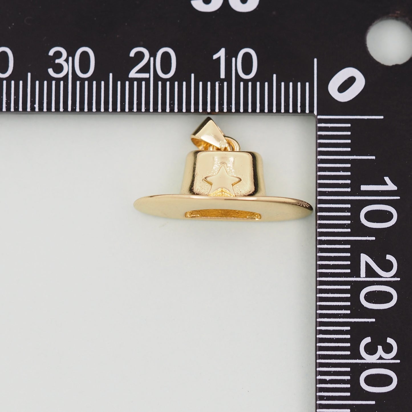 Gold Cowboy Hat Charms,18K Gold Filled Cowboy Hat Pendant Charm Bracelet Necklace for DIY Jewelry Making Supply