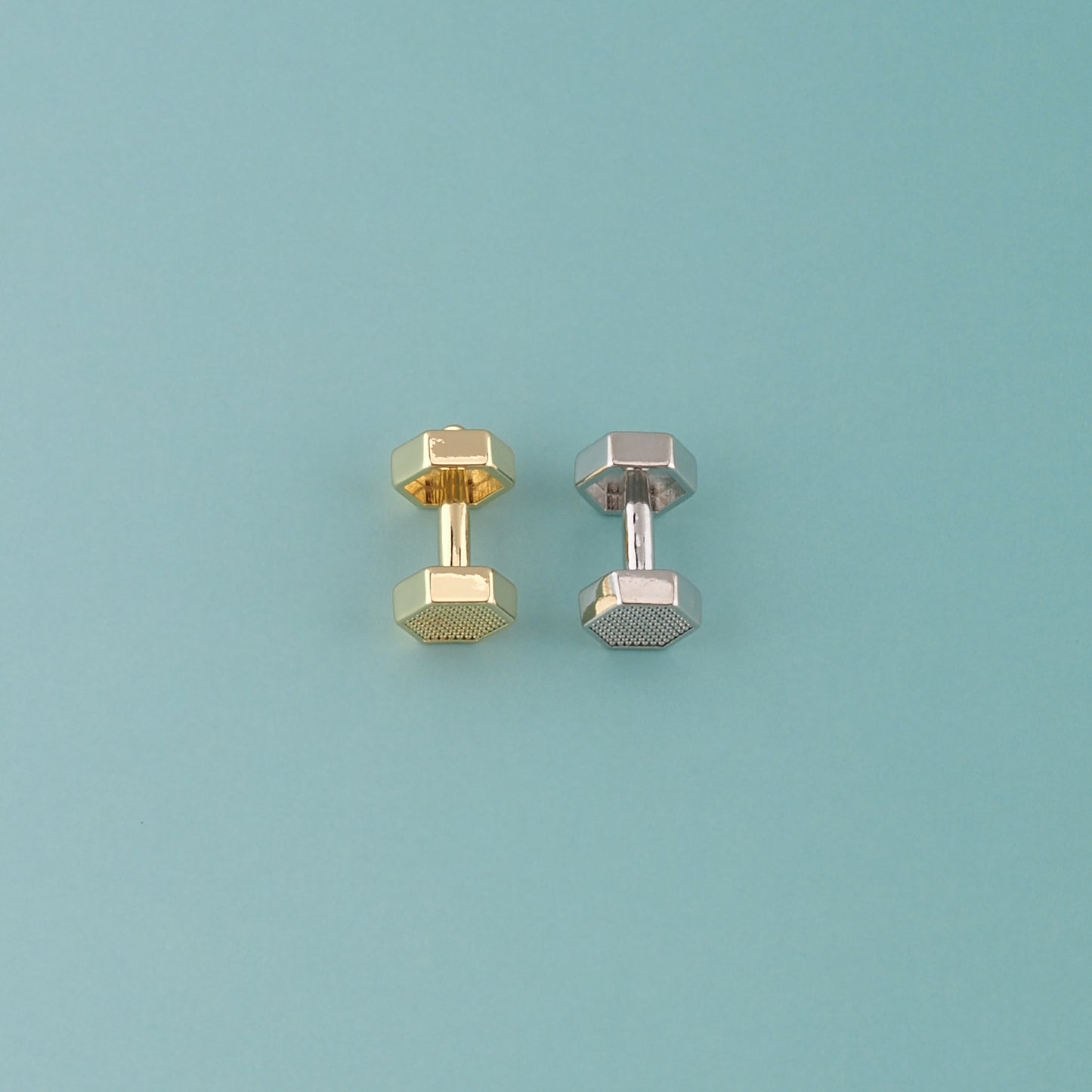 Gold Dumbbell Charms,18K Gold Filled Dumbbell Pendant Charm Bracelet Necklace for DIY Jewelry Making Supply
