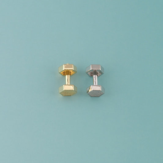 Gold Dumbbell Charms,18K Gold Filled Dumbbell Pendant Charm Bracelet Necklace for DIY Jewelry Making Supply