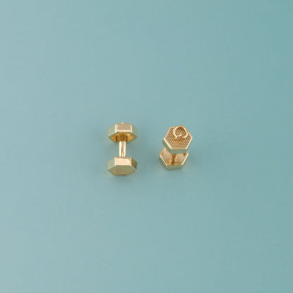 Gold Dumbbell Charms,18K Gold Filled Dumbbell Pendant Charm Bracelet Necklace for DIY Jewelry Making Supply