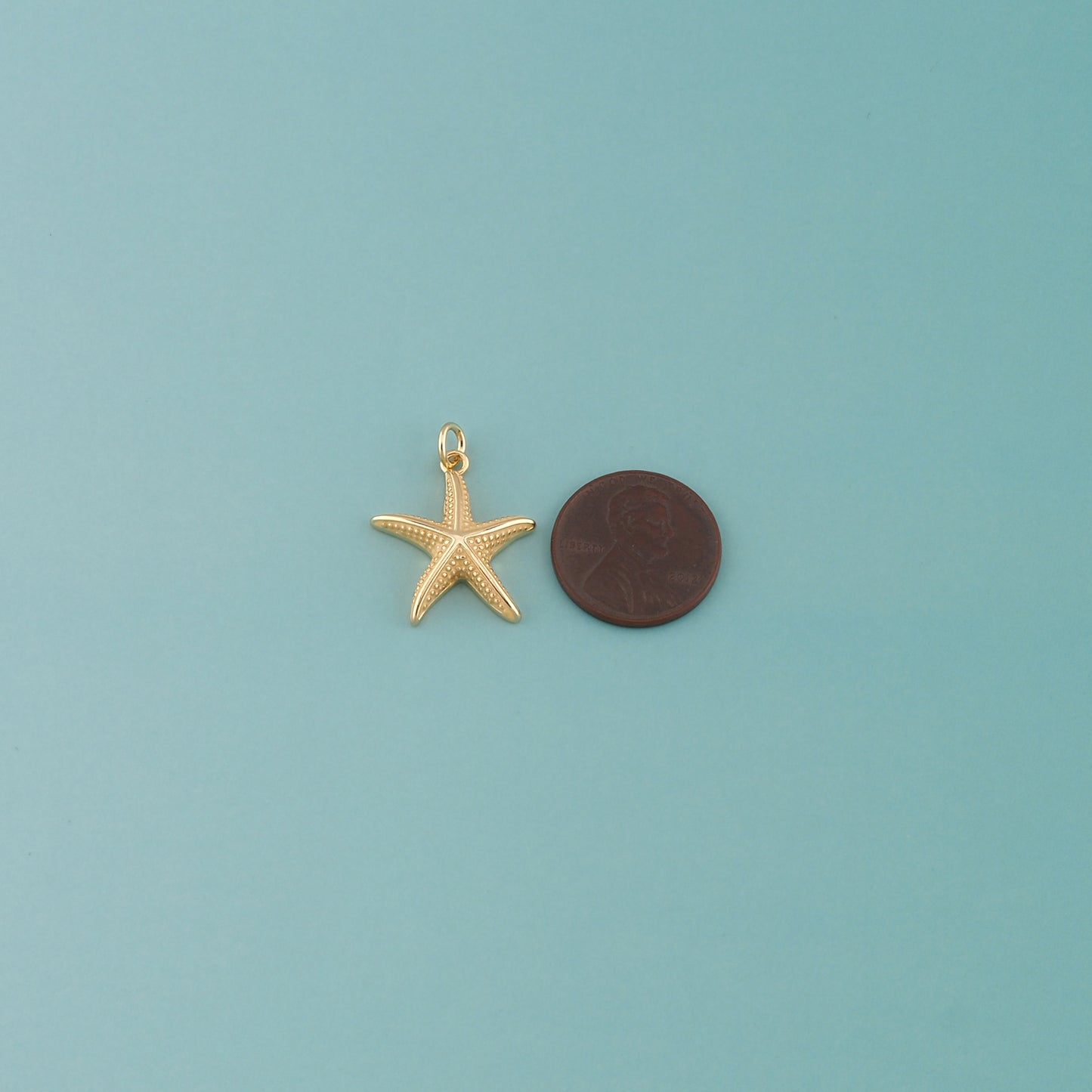 Gold Starfish Charms,18K Gold Filled Sea Star Pendant,Enamel Starfish Charm Bracelet Necklace for DIY Jewelry Making Supply