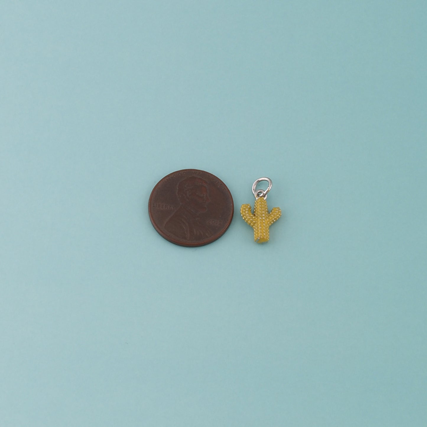 Gold Cactus Charms,18K Gold Filled Cactus Pendant,Enamel Desert Charm Bracelet Necklace for DIY Jewelry Making Supply