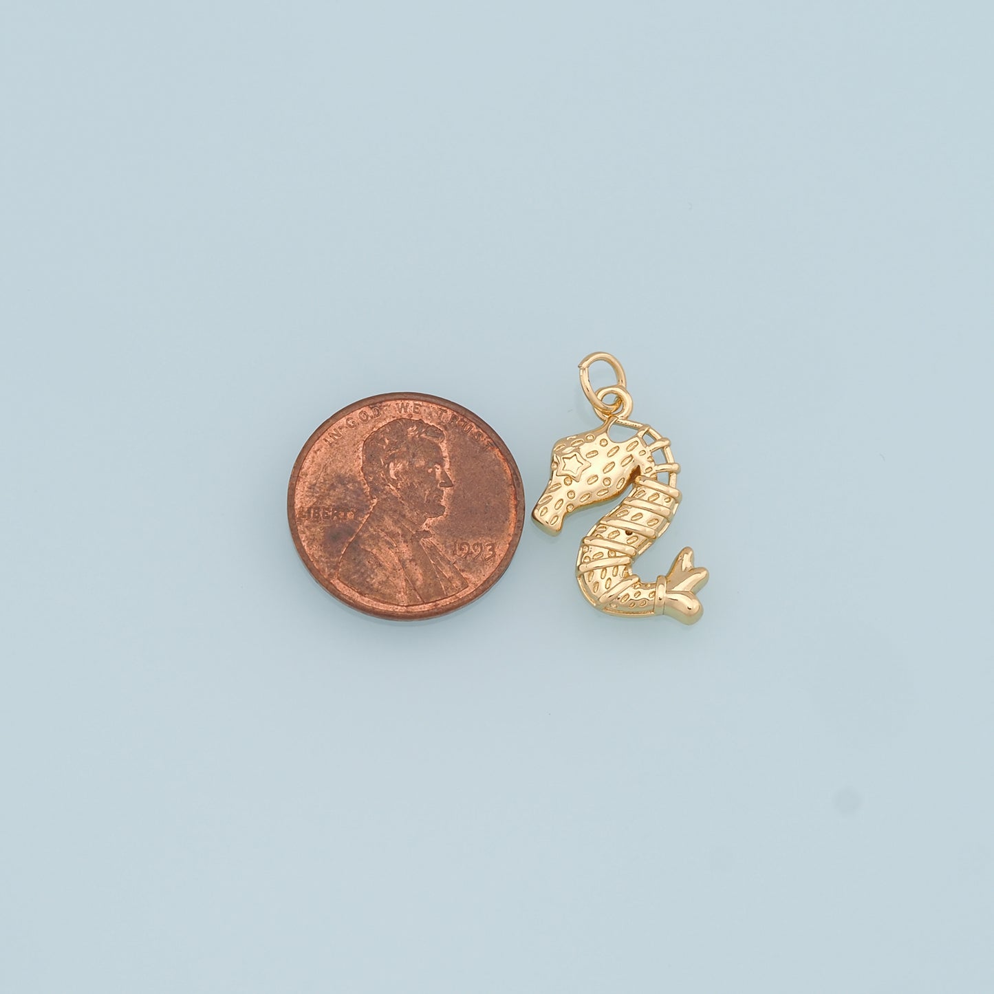 Gold Seahorse Charms,18K Gold Filled Seahorse Pendant,Dainty Seahorse Charm Bracelet Necklace for DIY Jewelry Making Supply