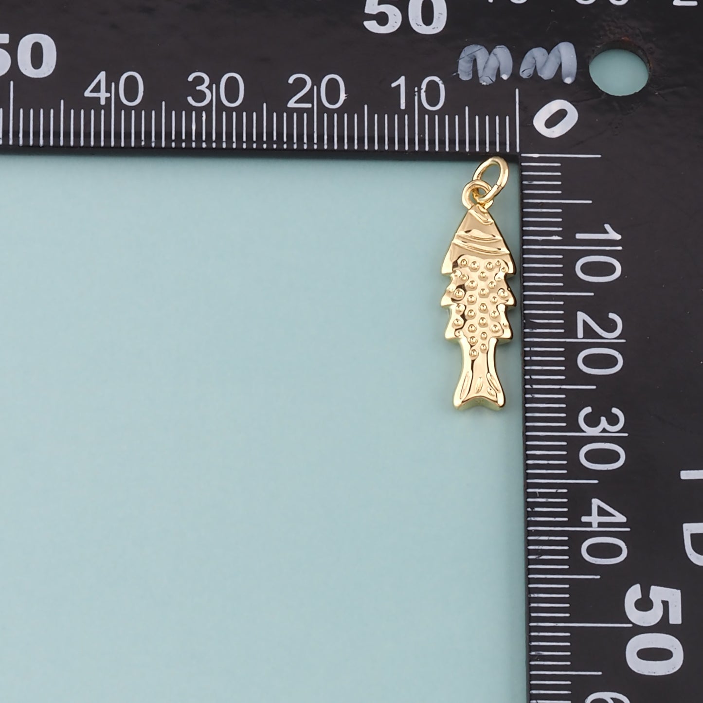 Gold Fish Charms,18K Gold Filled Fish Pendant,Cute Fish Charm Bracelet Necklace for DIY Jewelry Making Supply