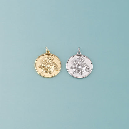 18K Gold Filled Religion Pendant,Dainty Religion Charm Bracelet Necklace for DIY Jewelry Making Supply