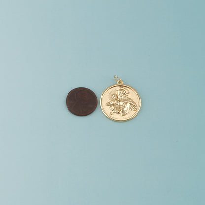 18K Gold Filled Religion Pendant,Dainty Religion Charm Bracelet Necklace for DIY Jewelry Making Supply