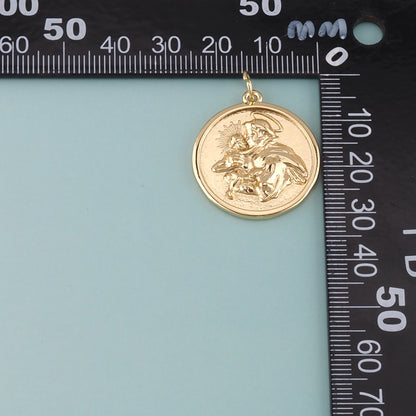 18K Gold Filled Religion Pendant,Dainty Religion Charm Bracelet Necklace for DIY Jewelry Making Supply