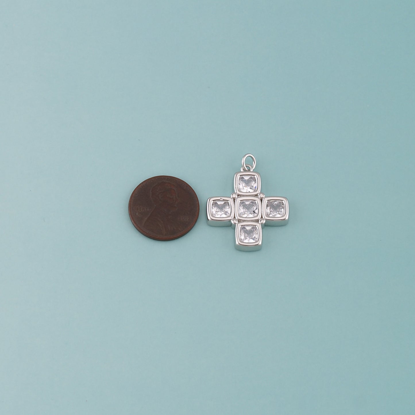 Gold Cross Charms,18K Gold Filled Cross Pendant,Religion Charm Bracelet Necklace for DIY Jewelry Making Supply