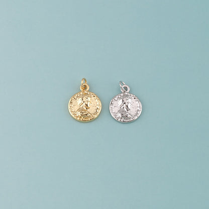 18K Gold Filled Religion Pendant,Dainty Religion Charm Bracelet Necklace for DIY Jewelry Making Supply