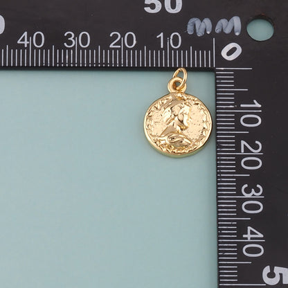 18K Gold Filled Religion Pendant,Dainty Religion Charm Bracelet Necklace for DIY Jewelry Making Supply