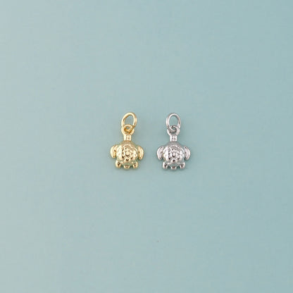 Gold Ocean Charms,18K Gold Filled Turtle Pendant,Turtle Charm Bracelet Necklace for DIY Jewelry Making Supply