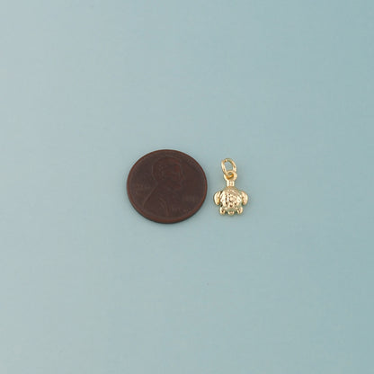 Gold Ocean Charms,18K Gold Filled Turtle Pendant,Turtle Charm Bracelet Necklace for DIY Jewelry Making Supply