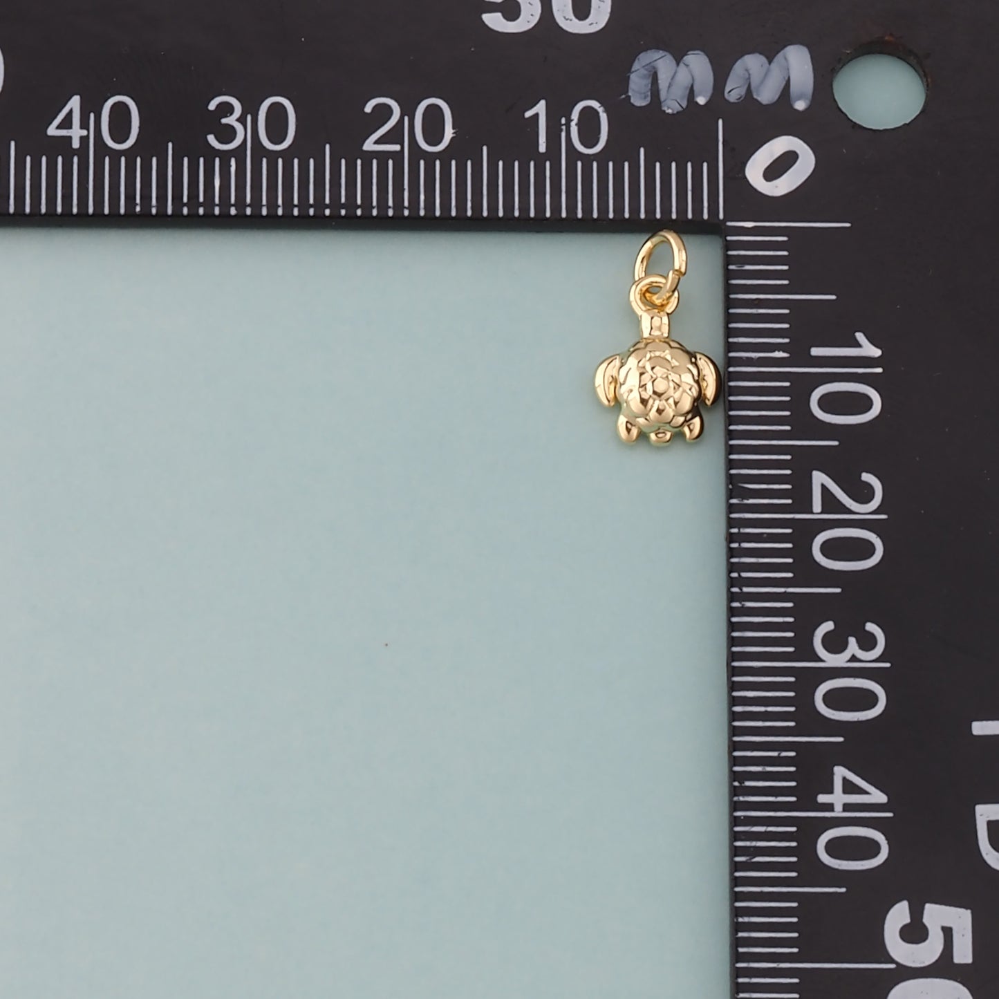 Gold Ocean Charms,18K Gold Filled Turtle Pendant,Turtle Charm Bracelet Necklace for DIY Jewelry Making Supply