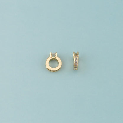 Gold Round Beads Charms,18K Gold Filled Round Flat Spacer beads Bracelet Necklace for DIY Jewelry Making Supply