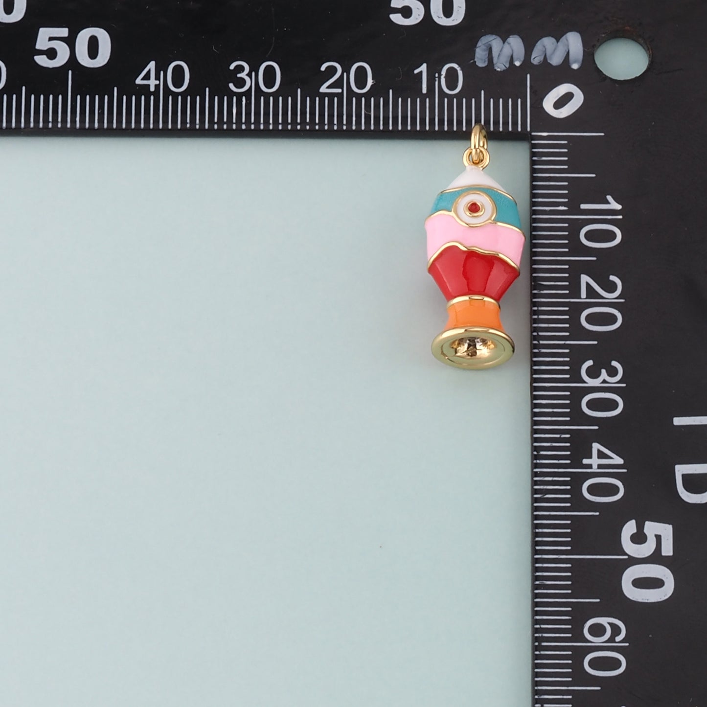 Gold Fish Charms,18K Gold Filled Fish Pendant,Enamel Ocean Charm Bracelet Necklace for DIY Jewelry Making Supply