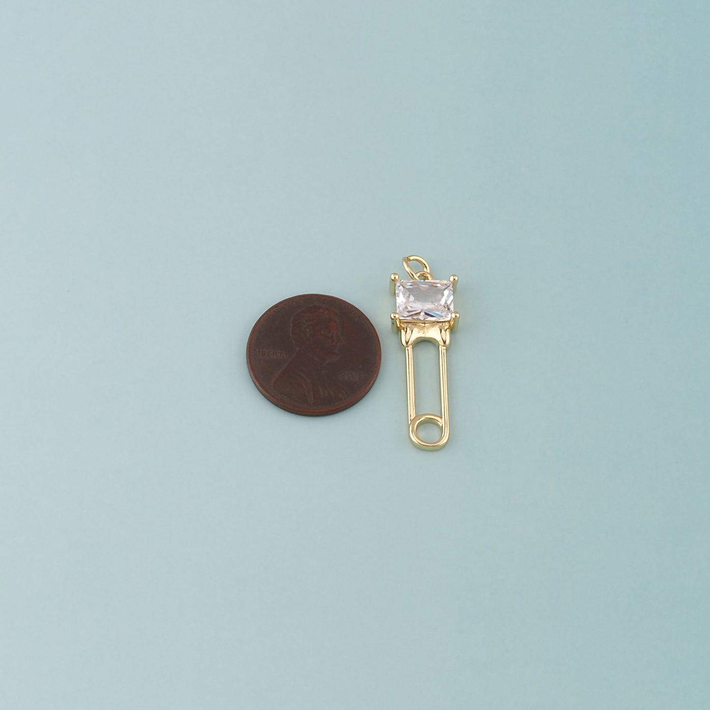 18K Gold Filled Rectangle Pendant,Dainty Rectangle Charm Bracelet Necklace for DIY Jewelry Making Supply