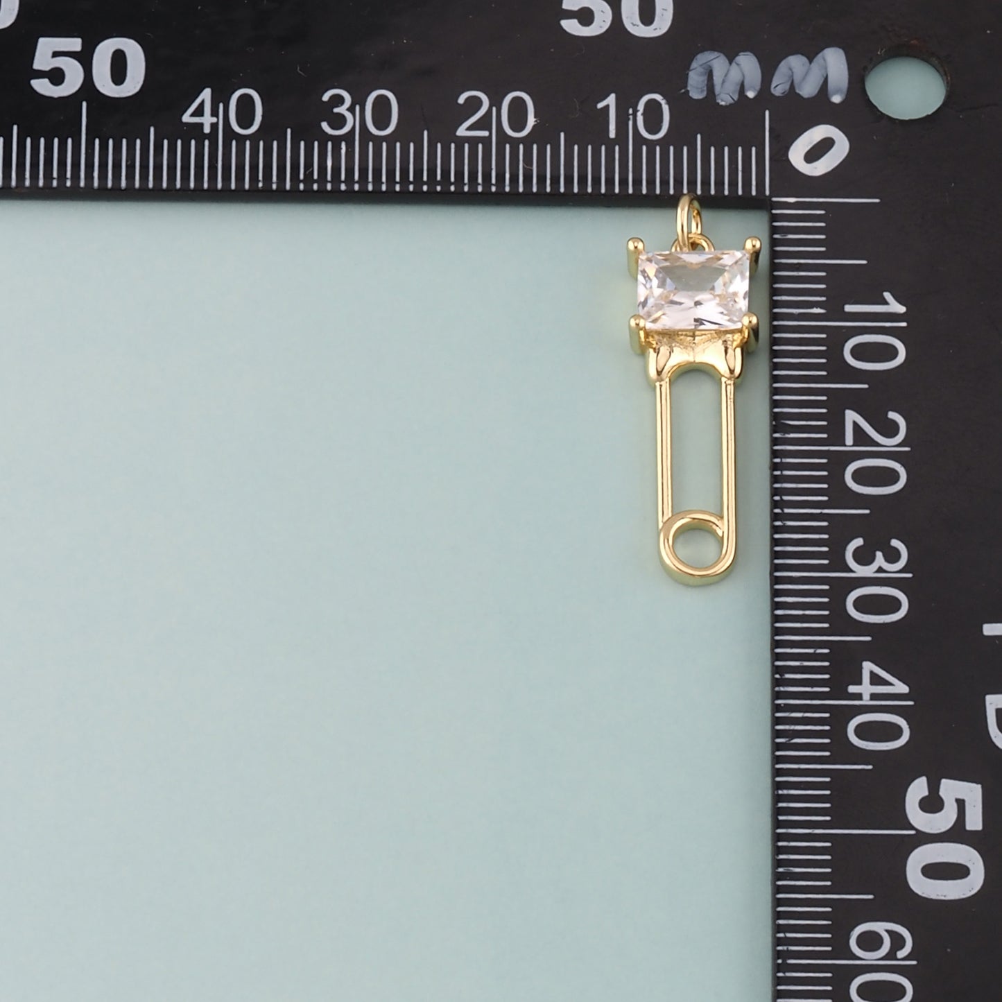 18K Gold Filled Rectangle Pendant,Dainty Rectangle Charm Bracelet Necklace for DIY Jewelry Making Supply
