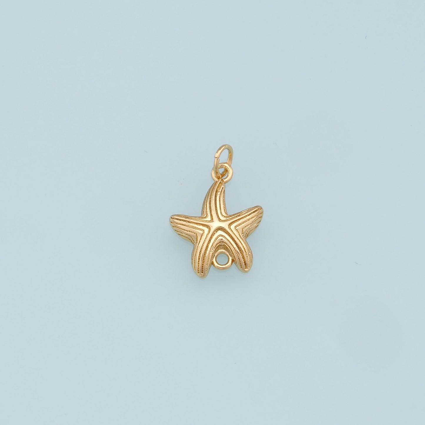 Gold Starfish Connector Charms,18K Gold Filled Starfish Pendant,Starfish Charm Bracelet Necklace for DIY Jewelry Making Supply