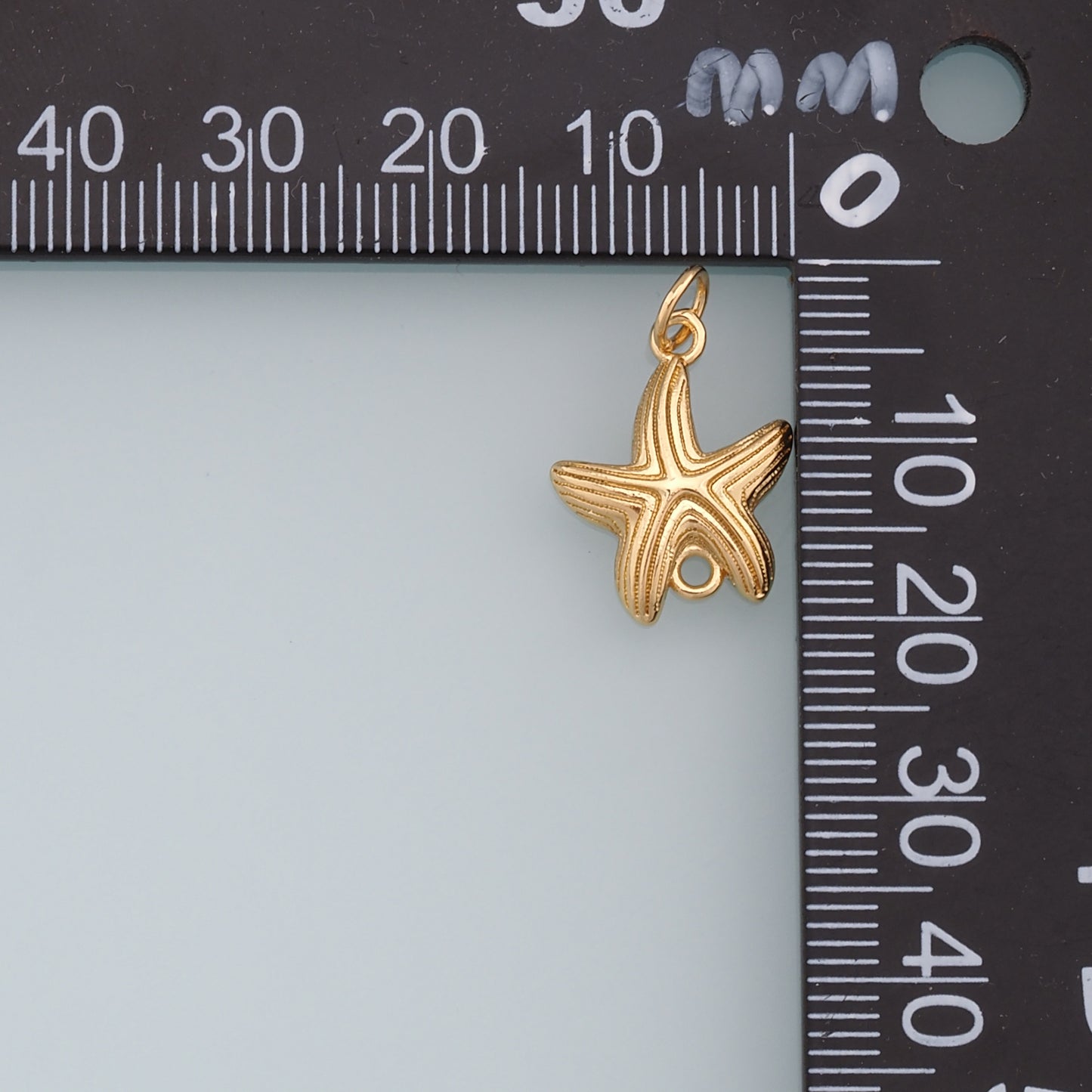 Gold Starfish Connector Charms,18K Gold Filled Starfish Pendant,Starfish Charm Bracelet Necklace for DIY Jewelry Making Supply