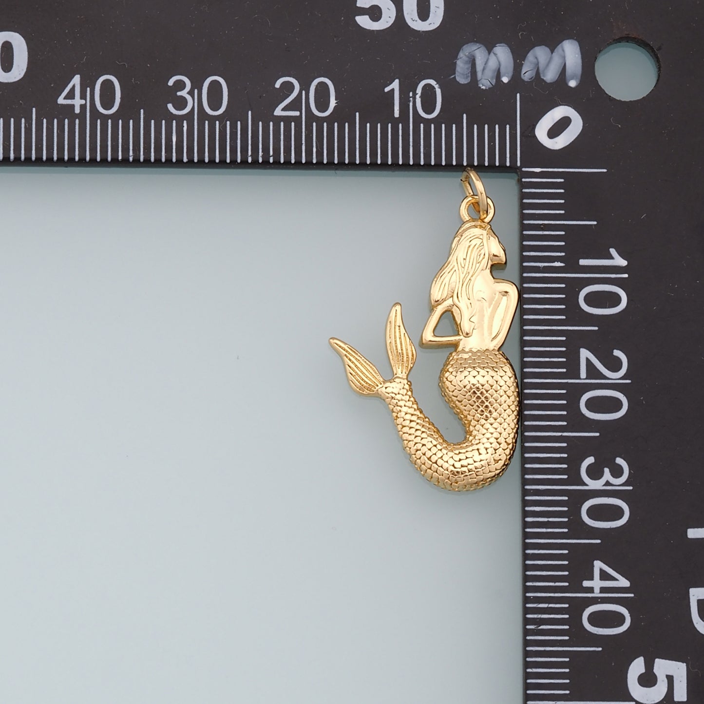 Gold Mermaid Charms,18K Gold Filled Mermaid Pendant,Dainty Mermaid Tail Charm Bracelet Necklace for DIY Jewelry Making Supply