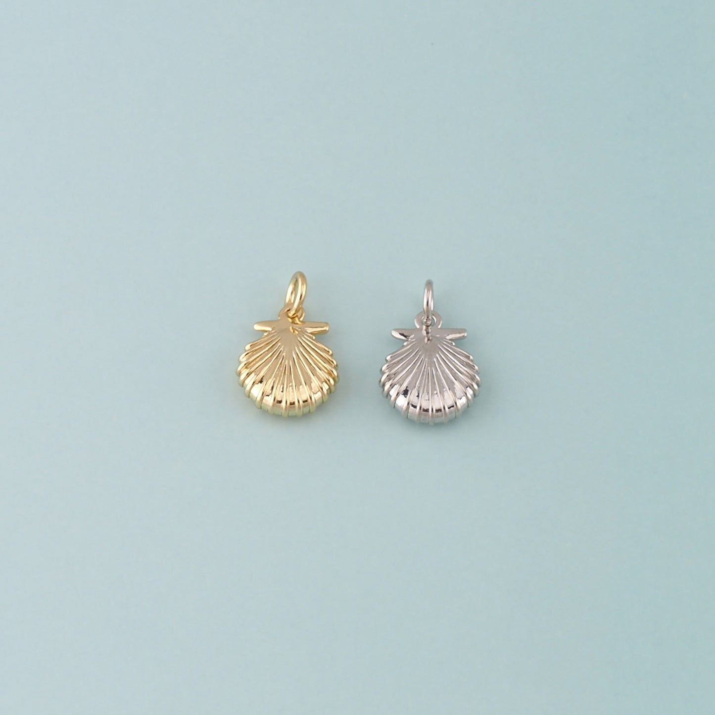 Gold Shell Charm,18K Gold Filled Shell Conch Pendant,Starfish Charm Bracelet Necklace for DIY Jewelry Making Supply