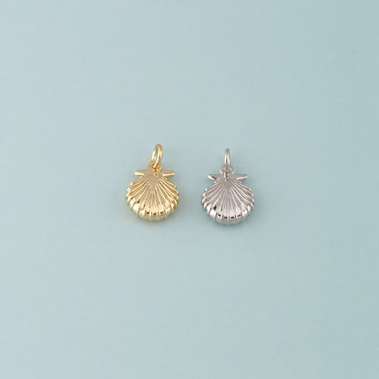 Gold Shell Charm,18K Gold Filled Shell Conch Pendant,Starfish Charm Bracelet Necklace for DIY Jewelry Making Supply