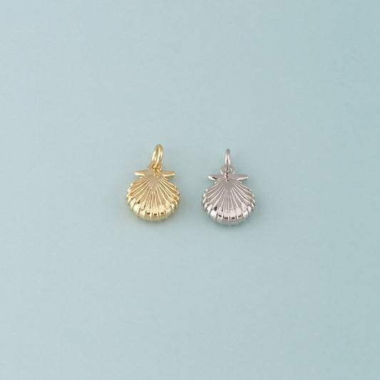 Gold Shell Charm,18K Gold Filled Shell Conch Pendant,Starfish Charm Bracelet Necklace for DIY Jewelry Making Supply