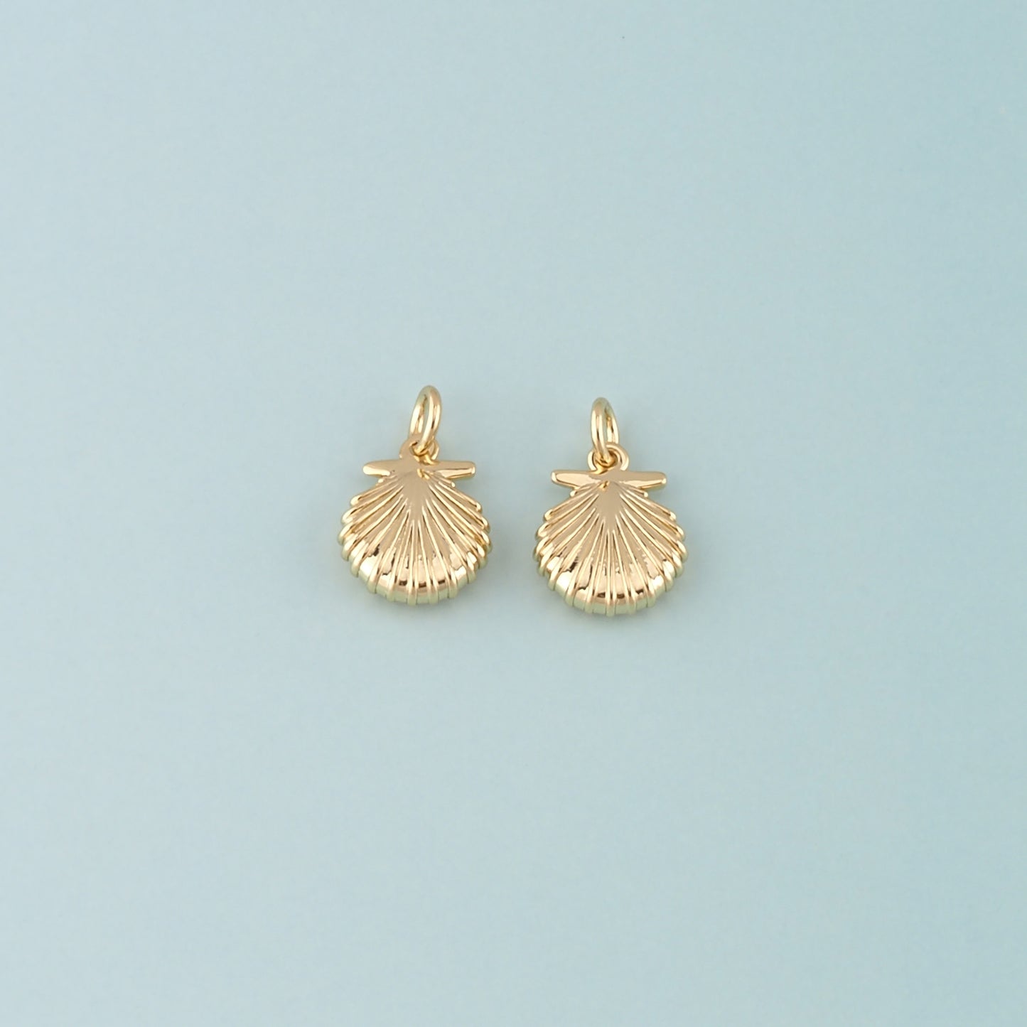 Gold Shell Charm,18K Gold Filled Shell Conch Pendant,Starfish Charm Bracelet Necklace for DIY Jewelry Making Supply