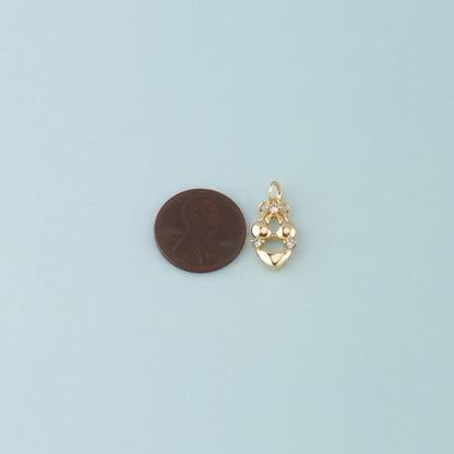 18K Gold Filled Bikini Pendant,CZ Micro Pave Bikini Charm Bracelet Necklace for DIY Jewelry Making Supply