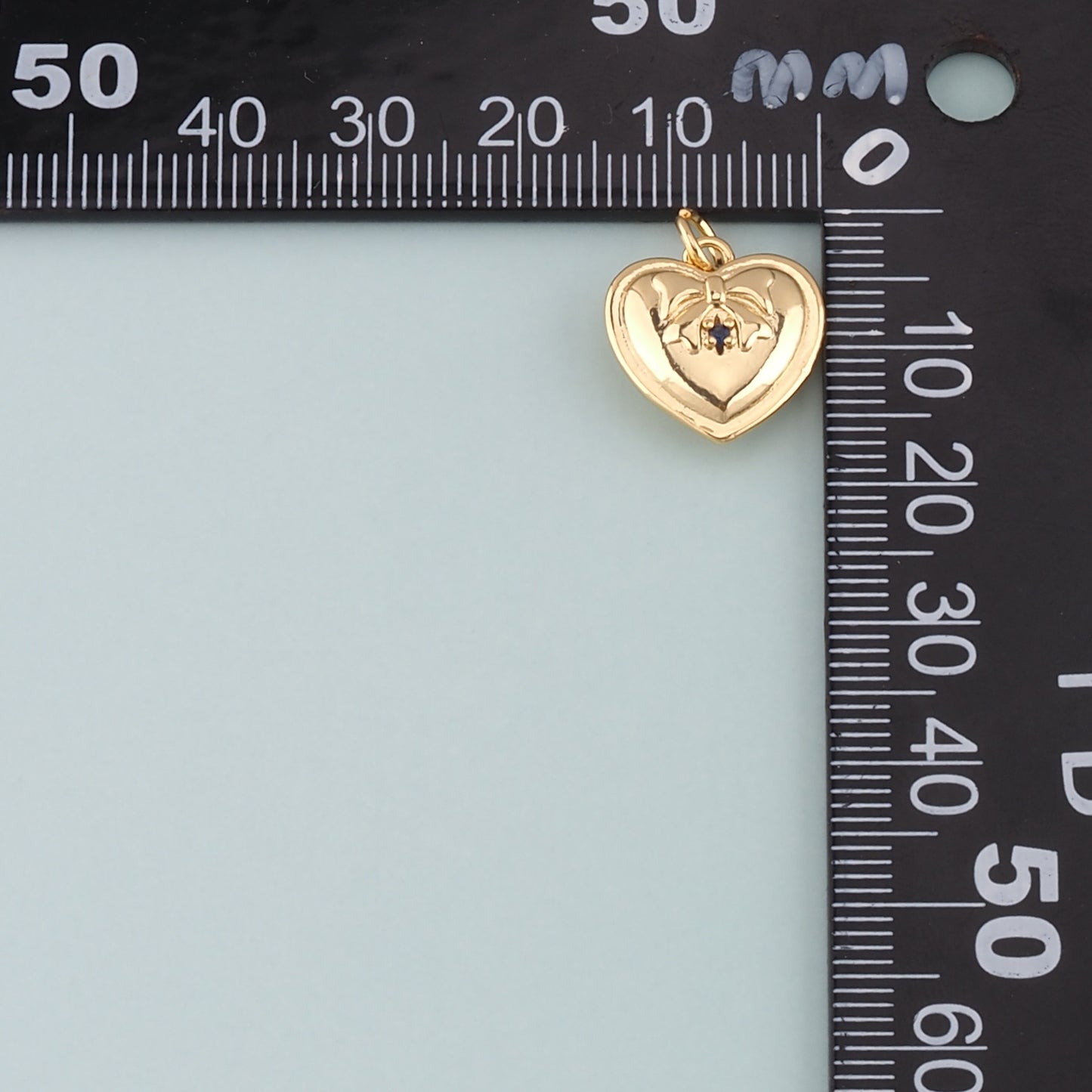 Gold Heart Charms,18K Gold Filled Heart Pendant,Heart Charm Bracelet Necklace for DIY Jewelry Making Supply
